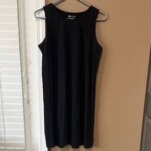 🥳 7/$10!! STYLUS Black Sleeveless Midi Dress- size Medium